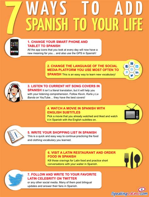 here are some quick and easy ideas to immerse into spanish while doing your regular daily