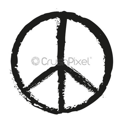 Black Peace Sign Painting Stock Vector Crushpixel
