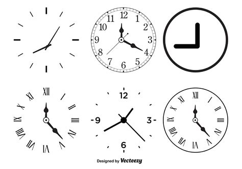 Vector Clock Shapes 86195 Vector Art At Vecteezy