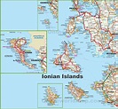 Ionian Islands tourist map - Ontheworldmap.com