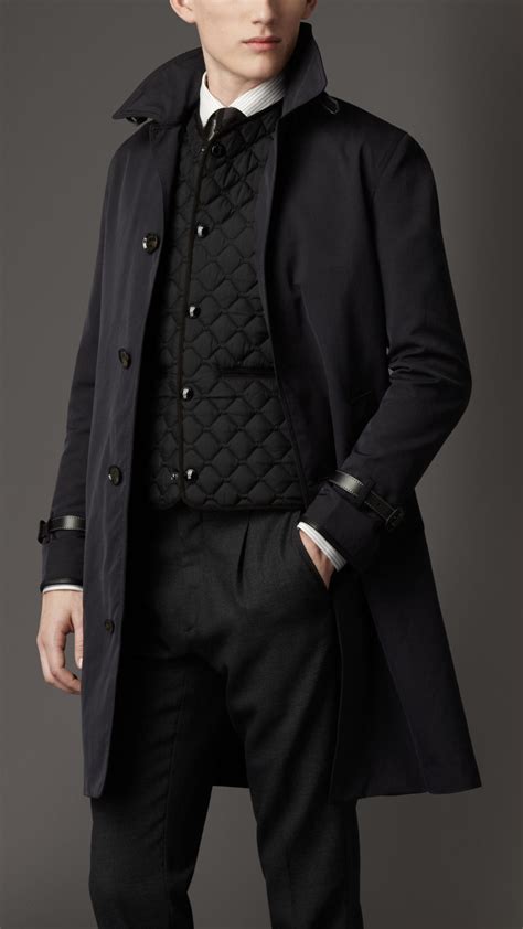 Issey miyake men pure wool black overcoat car coat l. Lyst - Burberry Belted Car Coat in Blue for Men