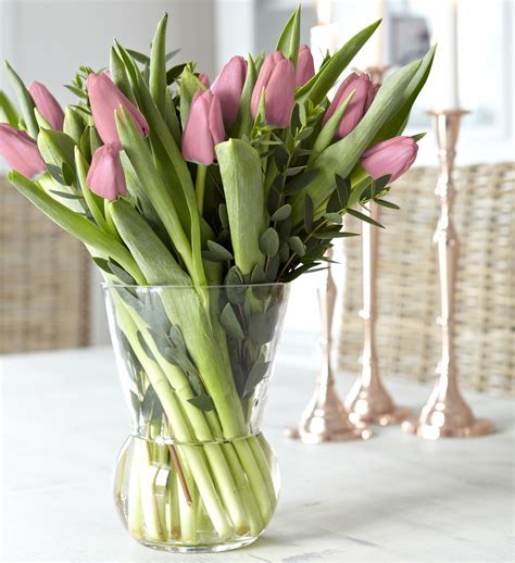 Clear Glass Tulip Vase By Wikholm Decorative Stylish Home Elegance
