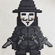 V for Vendetta pixel art - Pixel Art