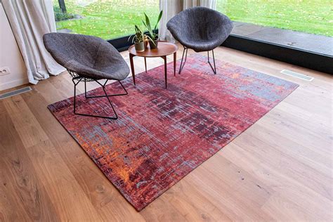 Louis De Poortere Rug Atlantic Nassau Red 9125 Streaks Design