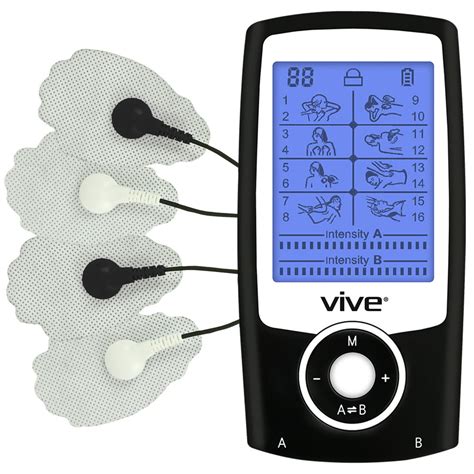 Vive Stim Machine Tens Unit Electrotherapy Muscle Stimulator With