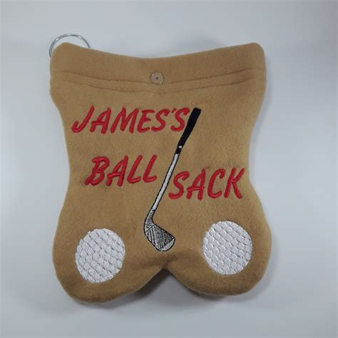 Golf Ball Bag Ball Sack Fun Useful T Embroidered Etsy