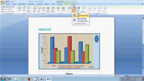 Word 2007 How To Format Charts In Word Part 2 Youtube