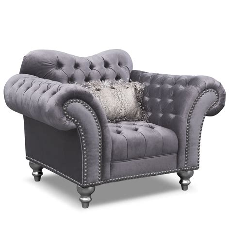 The Brittney Living Room Collection Gray American Signature Furniture