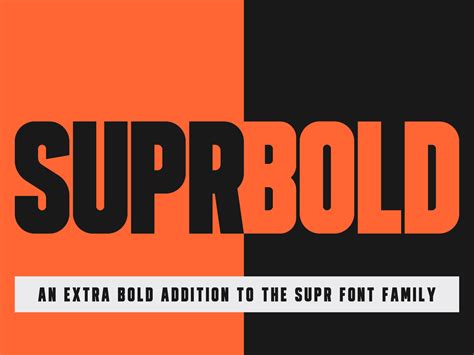 Supr Bold Condensed Display Font By Brandon Frederickson On Dribbble