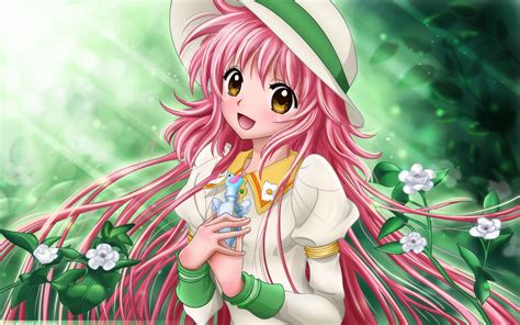 Pink Hair Long Hair Open Mouth Anime Anime Girls Yellow Eyes 2560x1600 Wallpaper
