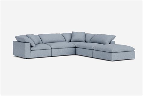 Cloud Classic Couch 6 Piece Modular Sofa Includes 2 Ottomans