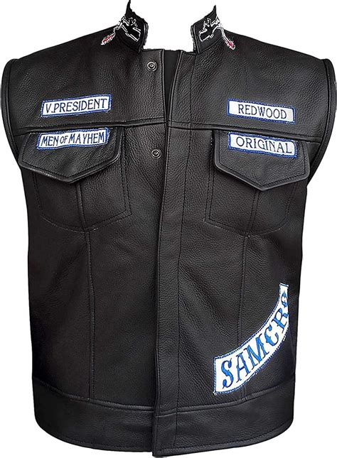Buy Sons Of Anarchy Motorcycle Club Leather Biker Vest Black Faux Pu