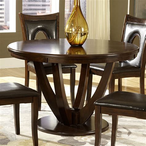 Maybe you would like to learn more about one of these? Homelegance VanBure Round Pedestal Dining Table in Rich ...