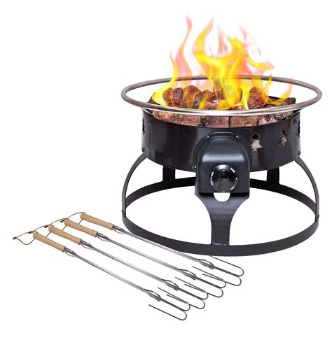 Bali outdoors gas fire pit. Camp Chef Redwood Portable Propane Fire Pit with 4 ...