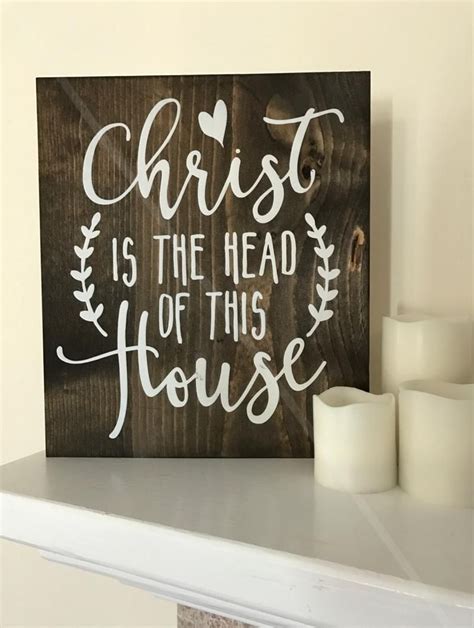 Christ Is The Head Of This House Sign Housewarming T Etsy In 2020
