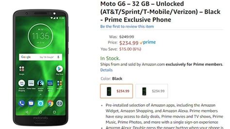 Moto G6 Is Now An Amazon Prime Exclusive Phone Phonearena