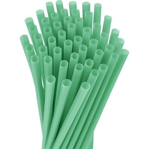 1025″ Unwrapped Jumbo Green Straws Compostable Source