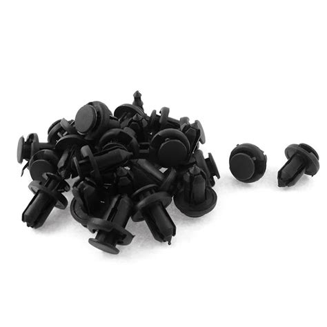 10mm Hole Plastic Rivets For Toyota 30pcs Black Car Plastic Clip Set