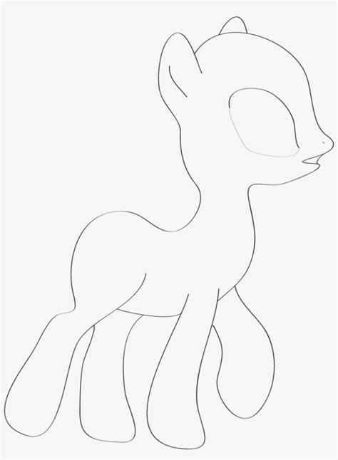 Drawn My Little Pony Base 2 Line Art Png Image Transparent Png Free