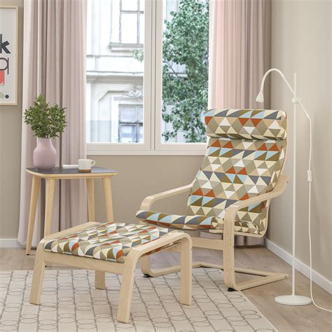 Children feel special and important when they can do as the adults do. POÄNG Armchair - birch veneer/Rockneby multicolour - IKEA