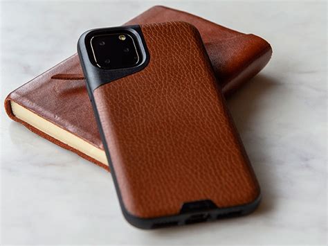 Mous Contour Leather Case Bruin Voor IPhone 11 Pro Max