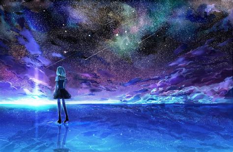 Anime Night Sky Wallpapers Top Free Anime Night Sky