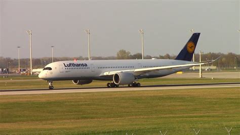 Lufthansa A359 D Aixb Taxitake Off At Munich Airport Youtube