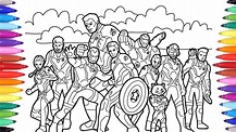 Avengers Endgame Coloring Pages Easy - kidsworksheetfun