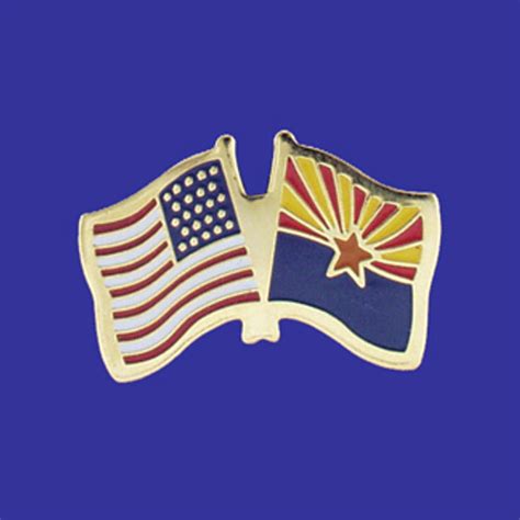 Arizona Double Flag Lapel Pin Fredsflags