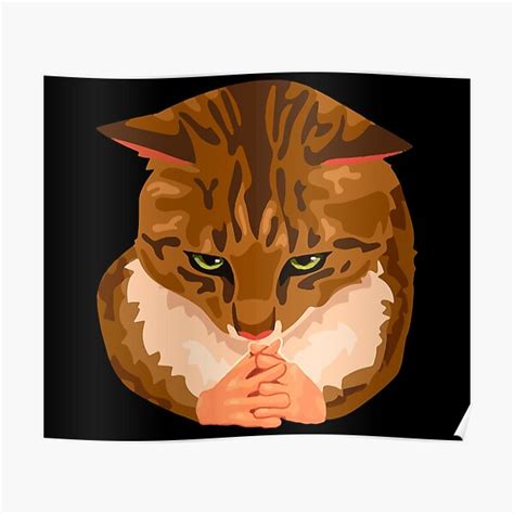 Copy Of Cat With Hands Meme Cursed Cat Images Poster For Sale By