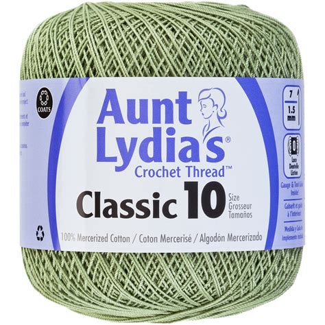 Coats And Clark Aunt Lydias Classic Crochet Thread Size 10 Frosty Green