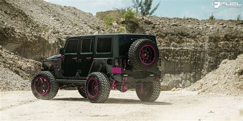 This Jeep Wrangler With Pink Fuel Wheels Is Manly