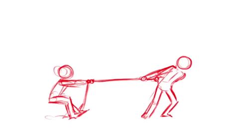 Two Characters Playing Tug Of War Animation Youtube