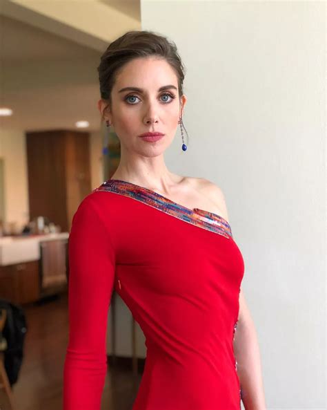 Alison Brie Rocking That Red Dress Braless Nudes In Celebnsfw