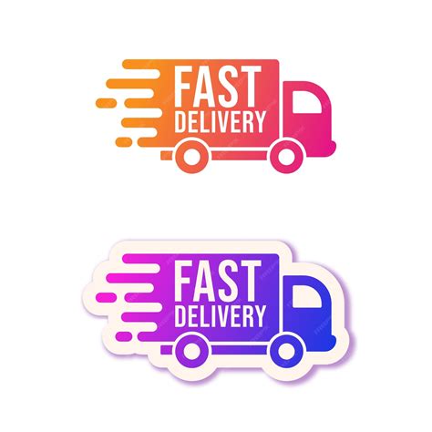 Premium Vector Fast Delivery Delivery Trucks Logo Set