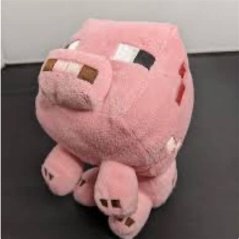 Mojang Toys Mojang Minecraft Plush Pink Pig 6 Stuffed Animal Beanie