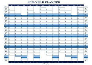 You can choose whether you. Year Planner Calendar Office 2020 -w/ different Darary Designs - A3/A4 Laminated | eBay