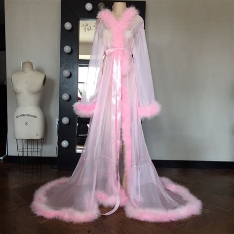 Extravagant Oversized Pink Feather Robe Etsy