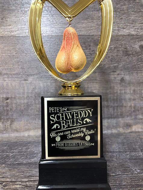 Testicles Balls Trophy Funny Birthday T Bachelor Etsy
