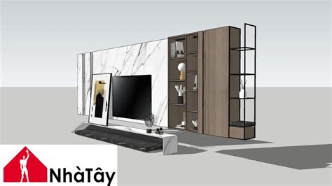 Nhatay Combo Tv Wallunit Modern 98 3d Warehouse