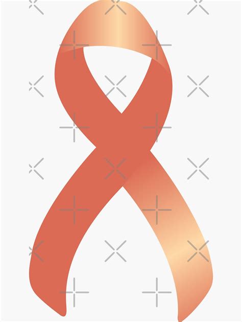 Uterine Or Endometrial Cancer Ribbon Sticker For Sale By Babygnom