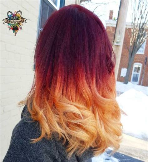 The contrasting dark roots and red hair of this fiery bob make for stay inspired with trends and tutorials to suit you. 60 Best Ombre Hair Color Ideas for Blond, Brown, Red and ...