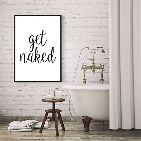 Bathroom Print Get Naked Get Naked Bathroom Sign Get Naked Etsy