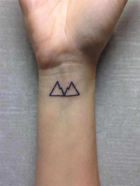 Black Wrist Mountain Tattoo