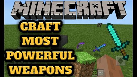 Minecraft Pocket Edition Pe How To Craft Most Powerful Weapons In
