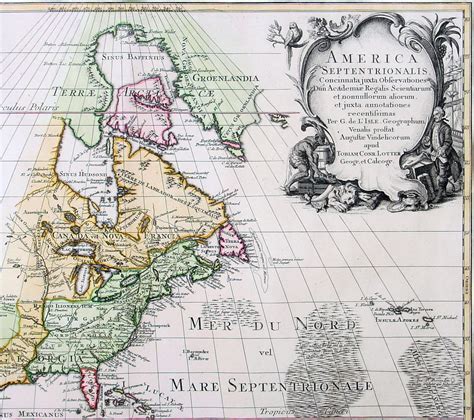 1760 Lotter Large Antique Map Of North America Ebay