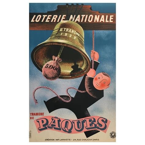 Loterie Nationale Original Vintage French Lithograph Poster By Brenot 1965 For Sale At 1stdibs