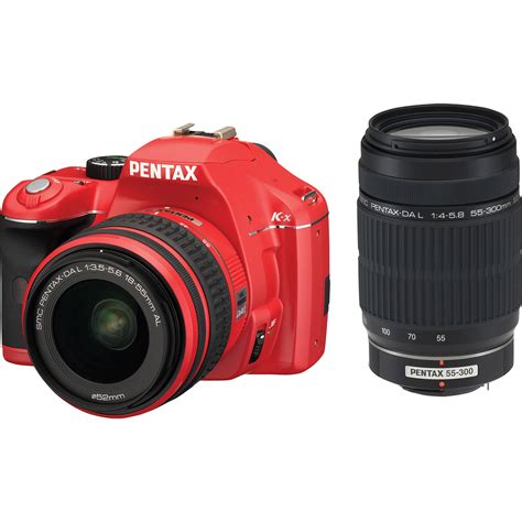 Pentax K X Digital Slr With 18 55mm And 55 300mm Zoom 15803 Bandh