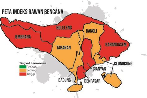 Ini Peta Indeks Rawan Bencana Bali Balipost Com