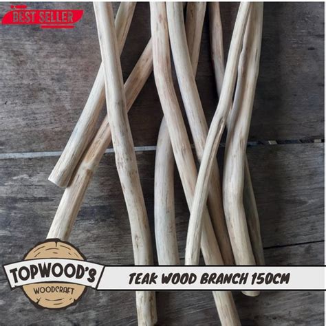 Jual Topwood Teak Wood Branch 150cm Dahan Ranting Kayu Jati Macrame